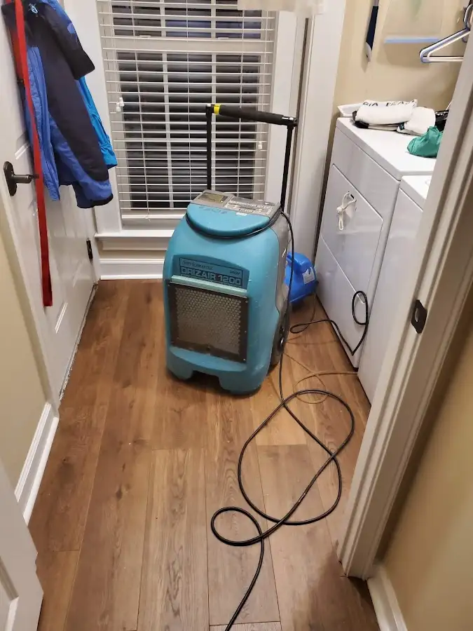 Commercial dehumidifier deployed for Flood Damage Cleanup in Westgate